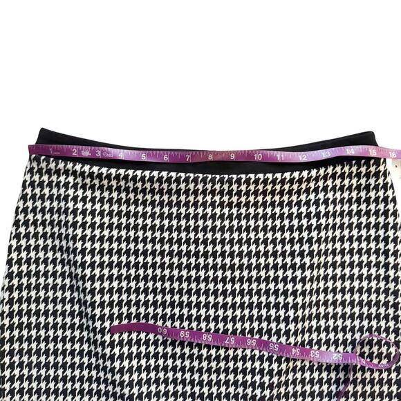 Talbots Pencil Skirt Women's Sz 6 Black white Houndstooth cotton blend preppy - Picture 9 of 14